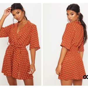 Brand new, never been worn, Size 4 Pretty Little Thing polka dot dress